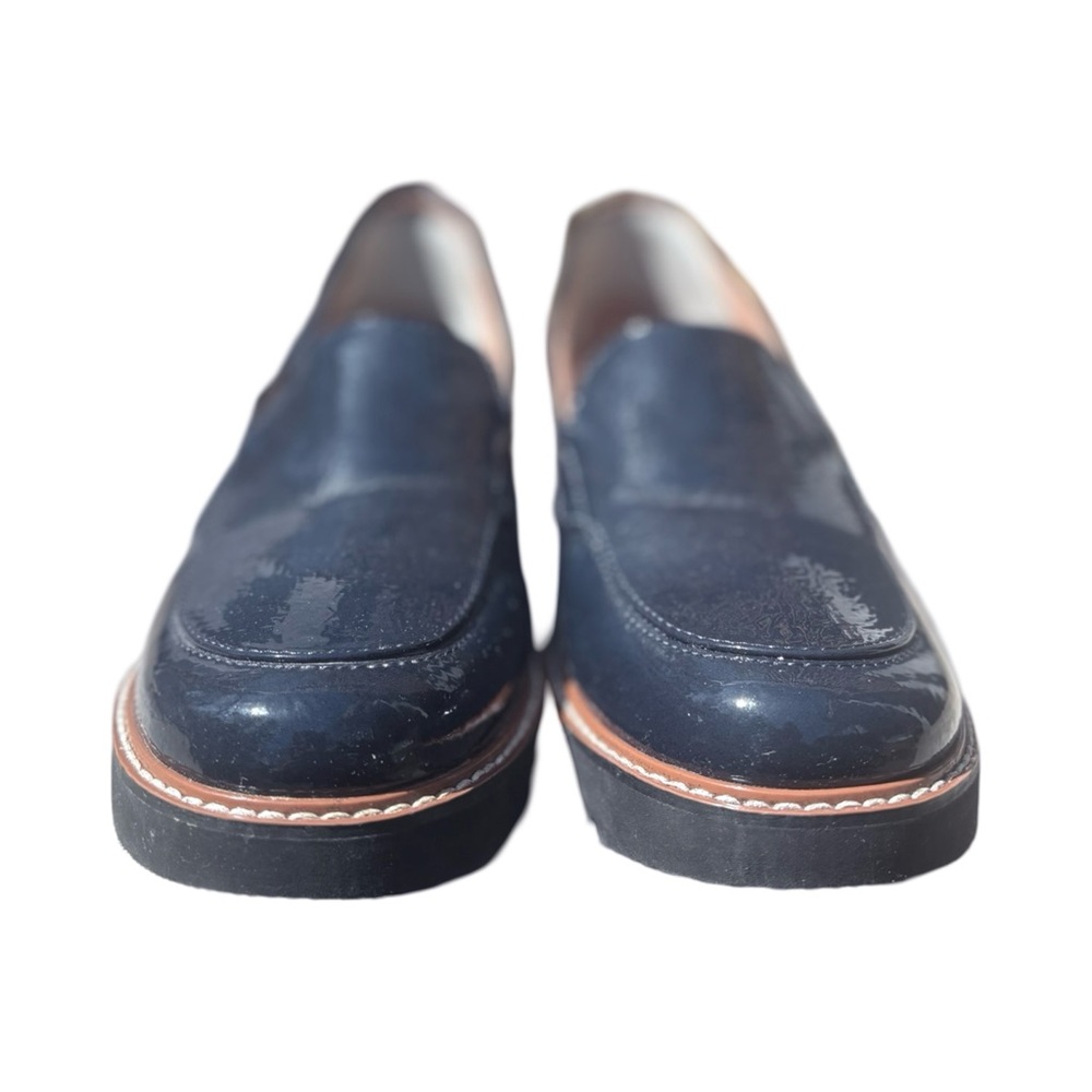 AUXZUR NAT Navy Patent Loafers | Size 39 US 8.5-9 Women’s - Picture 12 of 13